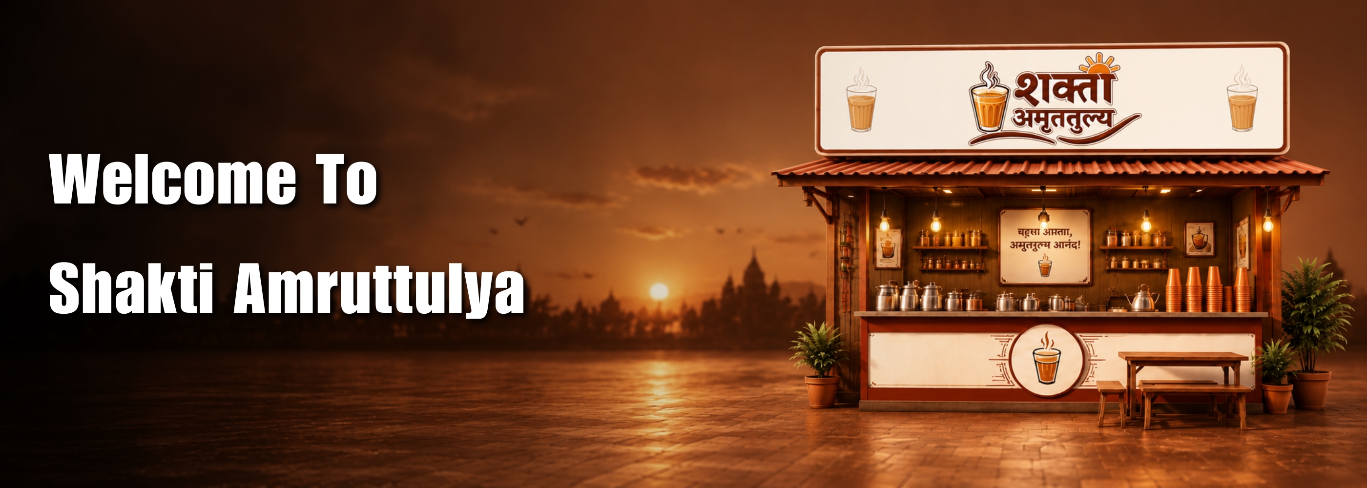 Shakti Amrutatulya tea brand banner